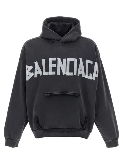 Balenciaga 'new Tape Type' Hoodie In Blue
