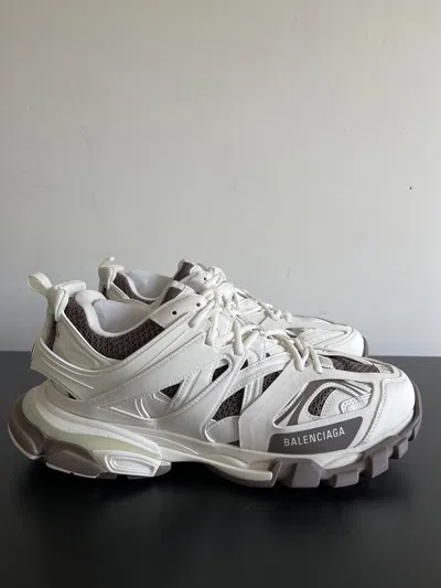 Pre-owned Balenciaga New Track Sneakers (45) Us 12 In White Gray