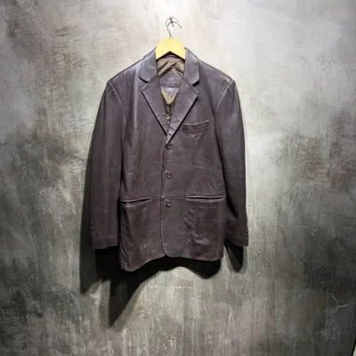 Pre-owned Balenciaga Nicholas Ghesquire Leather Blazer In Brown
