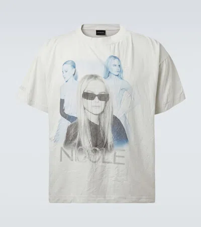 Balenciaga Nicole Cotton Jersey T-shirt In White