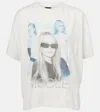 Balenciaga Nicole Printed Jersey T-shirt In White