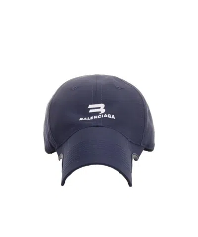 Balenciaga Notch Tracksuit Baseball Cap In Blue