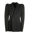 Balenciaga Notched-lapels Wool Blazer In Black