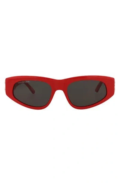 Balenciaga Novelty 53mm Cat Eye Sunglasses In Red