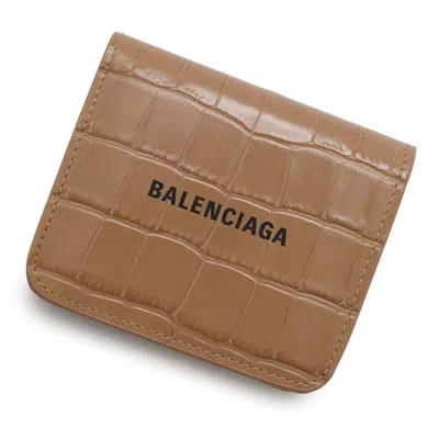 Pre-owned Balenciaga Nude Beige Leather Wallet (bi-fold) ()