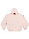 Balenciaga Nude Hoodie White Red Logo In Pink