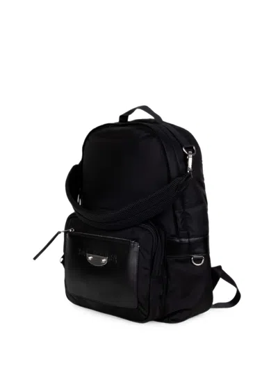 Balenciaga Nylon And Leather Backpack In Pink