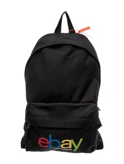Pre-owned Balenciaga Nylon Backpack 2024 In Black