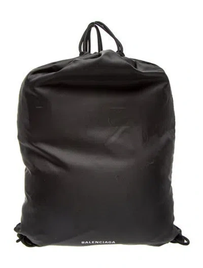 Pre-owned Balenciaga Nylon Backpack In Black