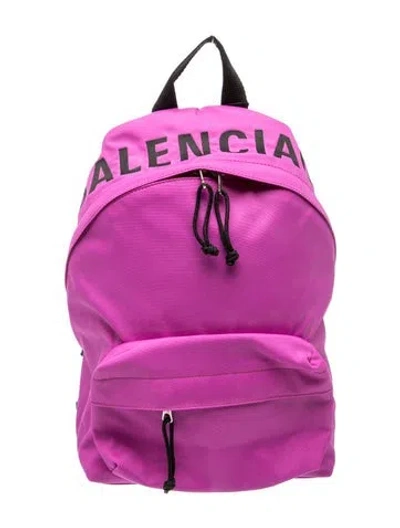 Pre-owned Balenciaga Nylon Backpack In Black