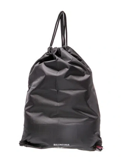 Pre-owned Balenciaga Nylon Backpack In Black