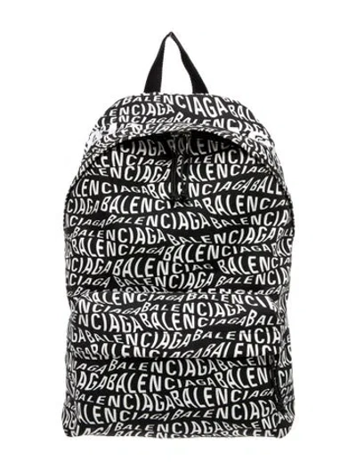 Pre-owned Balenciaga Nylon Backpack In Black