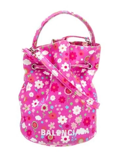 Pre-owned Balenciaga Nylon Backpack In Pink