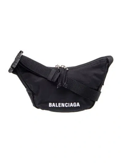 Pre-owned Balenciaga Nylon Belt Bag In Black
