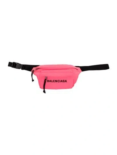 Pre-owned Balenciaga Nylon Belt Bag In Pink