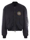 Balenciaga Men Bomber Jacket With Logo In Black