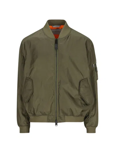 Balenciaga Nylon Bomber Jacket In Khaki