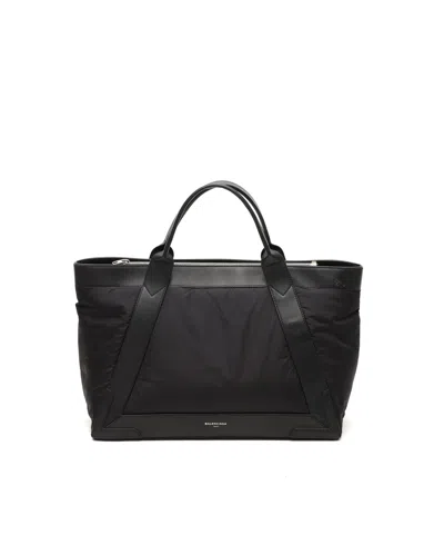 Balenciaga Nylon Cabas S Tote Bag In Black