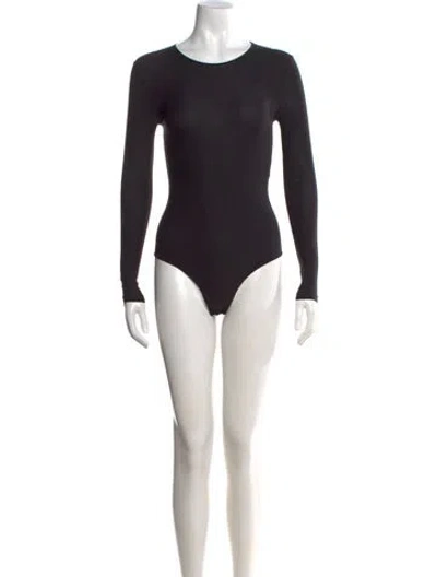 Pre-owned Balenciaga Nylon Crew Neck Bodysuit In Black