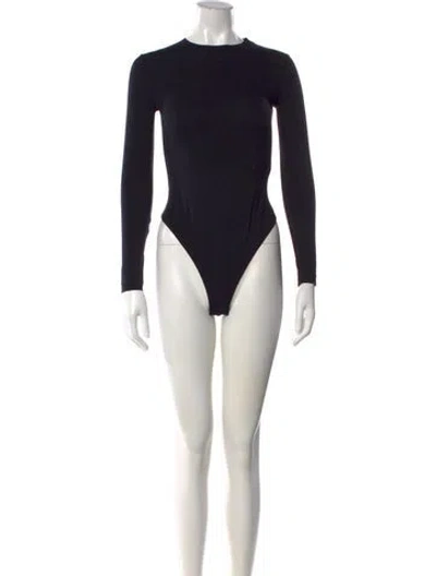 Pre-owned Balenciaga Nylon Crew Neck Bodysuit In Black