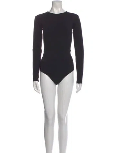 Pre-owned Balenciaga Nylon Crew Neck Bodysuit In Gray