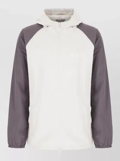 Balenciaga Nylon Jacket Hood Color Block Design In Gray