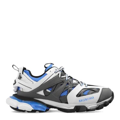 Balenciaga Nylon Mesh And Rubber Track Sneakers In White/black