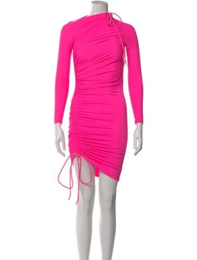 Pre-owned Balenciaga Nylon Mini Dress In Pink