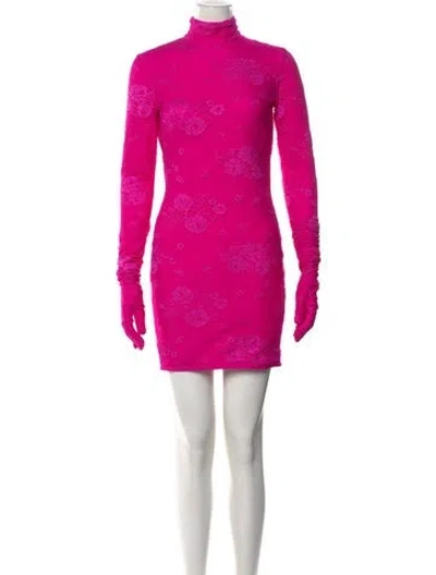 Pre-owned Balenciaga Nylon Mini Dress In Pink