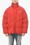 Balenciaga Nylon Puffer Jacket With Extractable Hood In Red