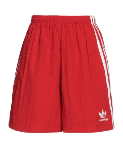 Balenciaga Nylon Shorts In Red