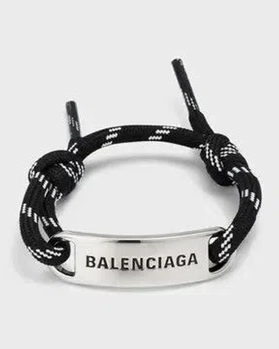 Pre-owned Balenciaga O1in1g0924 Size : Os / Plate Bracelet In Black/white