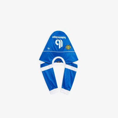 Pre-owned Balenciaga O1rshd Size: M / Soccer Hood Scarf In Blue/white