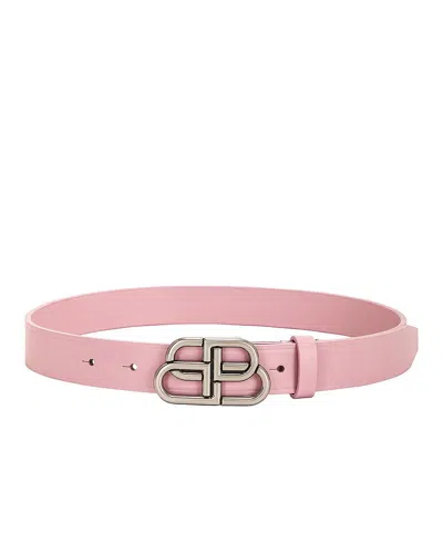 Pre-owned Balenciaga O1s1rm0224 Size: 70 Bb Thin Belt 25 In Pink