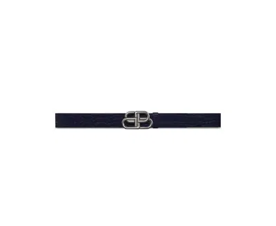 Pre-owned Balenciaga O1s1rm0823 Belt In Navy Blue