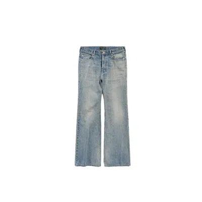 Pre-owned Balenciaga O1srvl11e0525 Flared Denim Pant In Blue