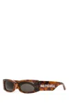 Balenciaga Printed Acetate Max Rectangle Sunglasses