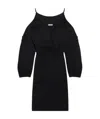 Balenciaga Off-shoulder Cargo Midi Dress In Black