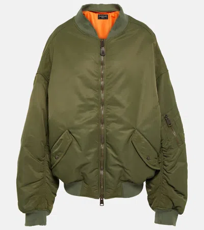 Balenciaga Off Shoulder Casual Jackets, Parka Green