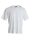 Balenciaga Off White Cotton Jersey Round Neck T-shirt In White