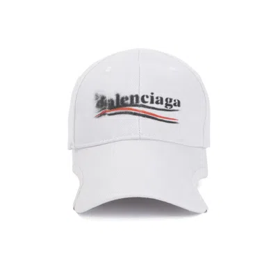 Balenciaga Political Stencil Adjustable Baseball Cap In White