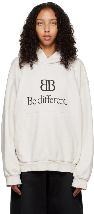 Balenciaga Off-white Embroidered Hoodie