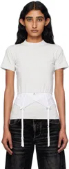 Balenciaga Chalk Stretch Cotton T-shirt In White