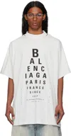 Balenciaga Off-white Optical Oversized T-shirt In White