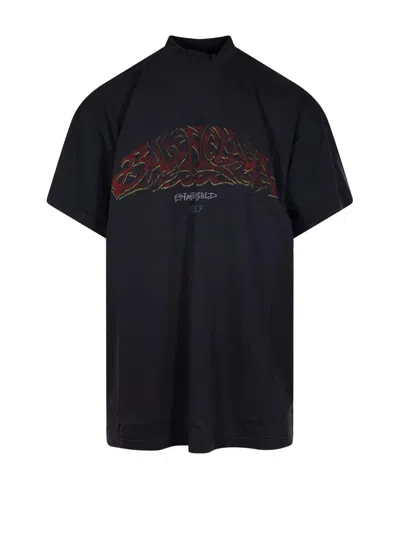 Balenciaga Offshore Oversized T-shirt In Black