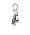 Balenciaga Old School Key Ring In Gray