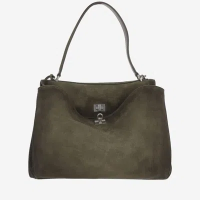 BALENCIAGA OLIVE RODEO MEDIUM SHOULDER BAG