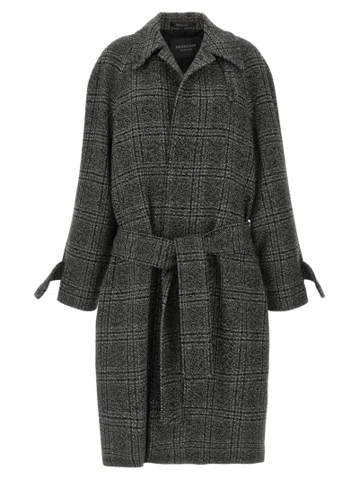 Balenciaga One Layer Coat In Grey