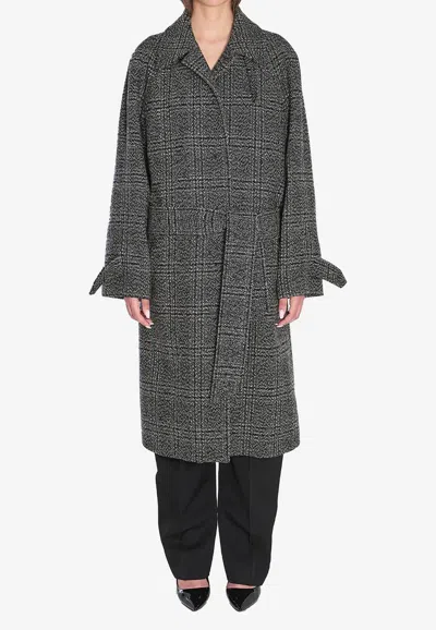 Balenciaga One Layer Raglan Wool Coat