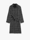 Balenciaga Vintage Checked Wool One Layer Raglan Coat Clothing In Gray